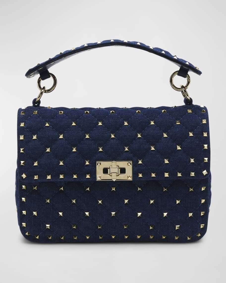 

Джинсовая сумка через плечо Rockstud среднего размера Valentino Garavani