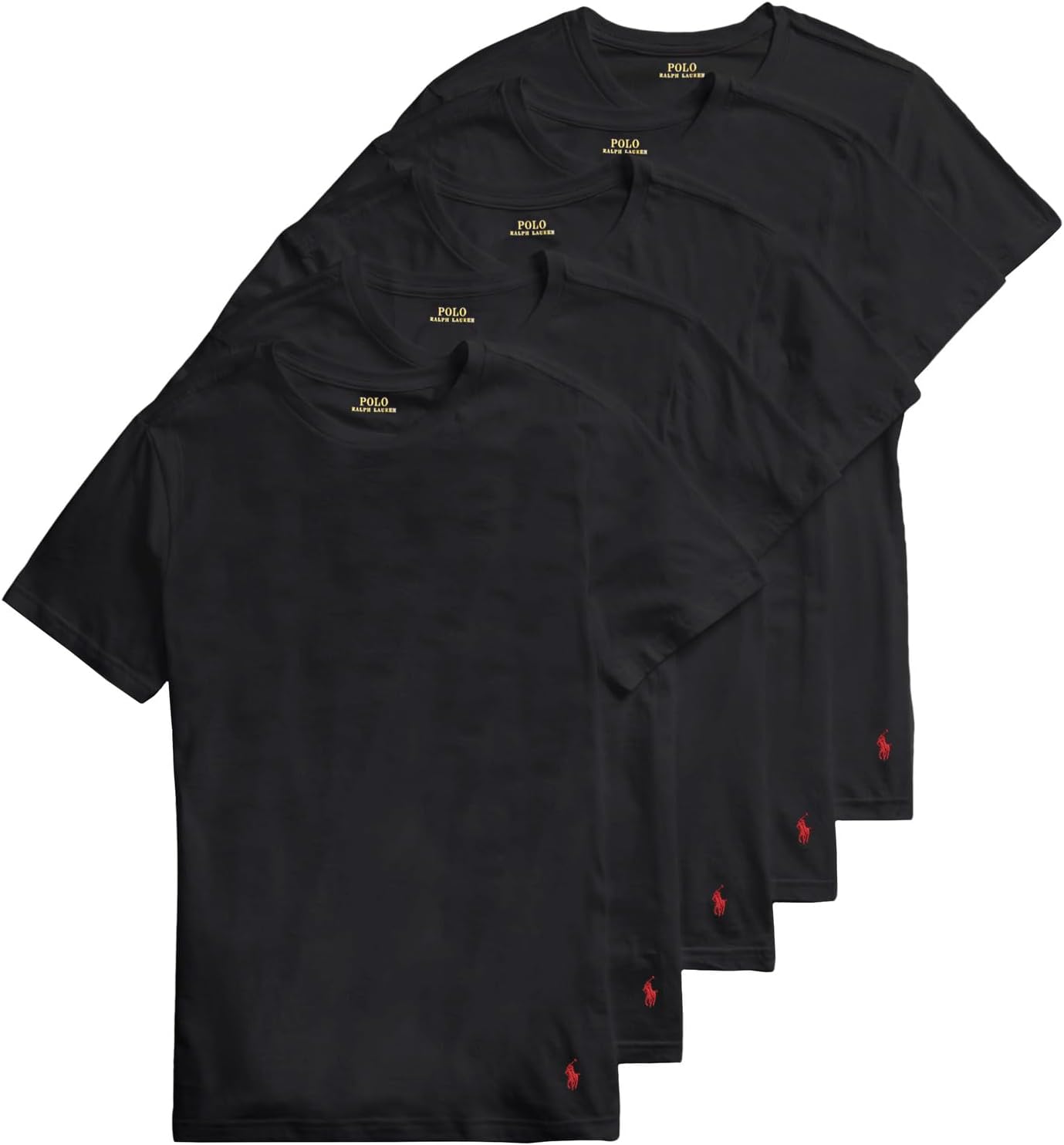 цена Набор из 5 комплектов облегающих экипажей Polo Ralph Lauren, цвет Polo Black/RL2000 Red Pony Player