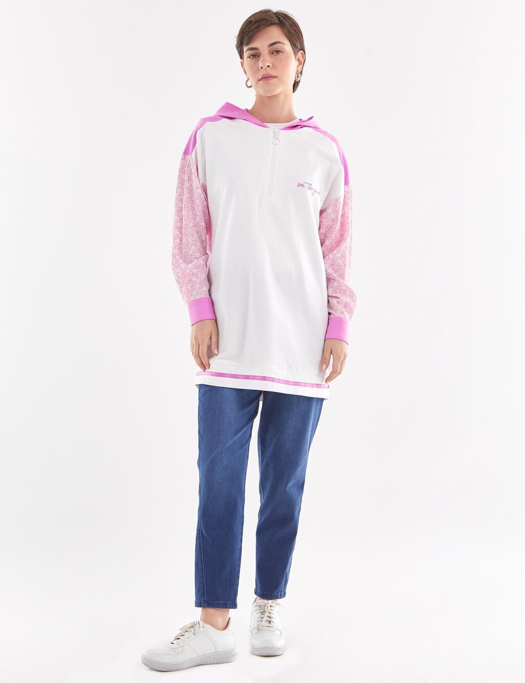 

Толстовка Sweat Candy Pink с вышитым слоганом Kayra