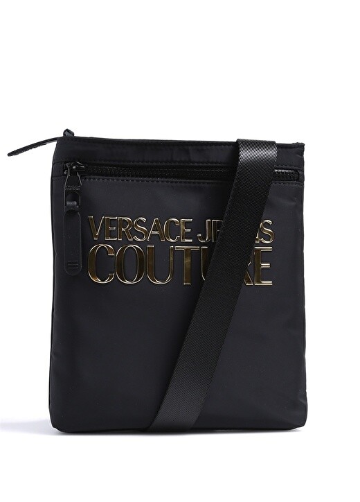 

Мужская сумка-мессенджер черно-золотая Versace Jeans Couture