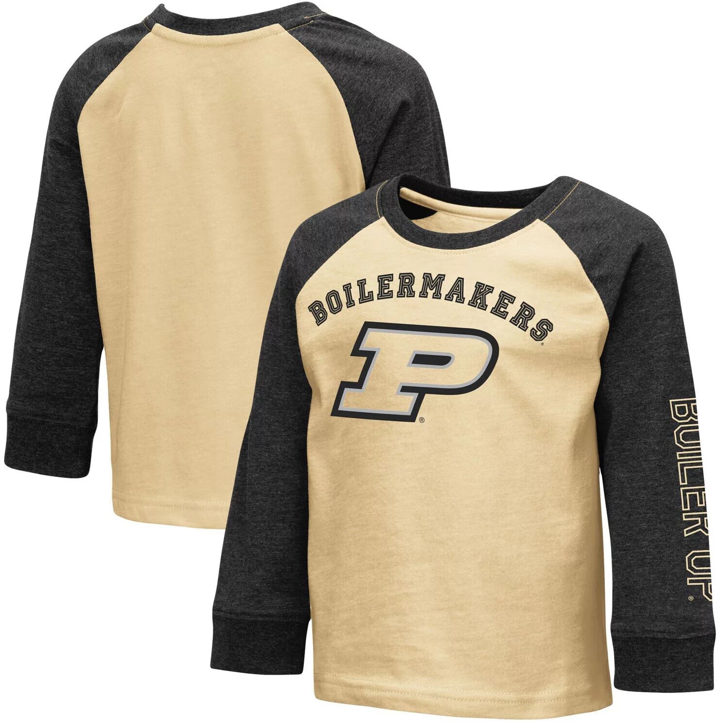 

Черная футболка с длинными рукавами реглан Purdue Boilermakers Animaniacs для малышей Colosseum Heathered Colosseum