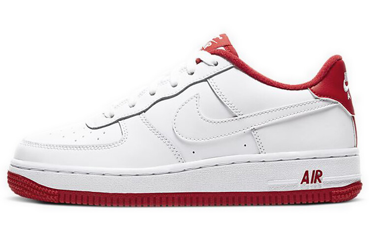 

Женские кроссовки для скейтбординга Nike Air Force 1 (Gs) Белый университетский красный