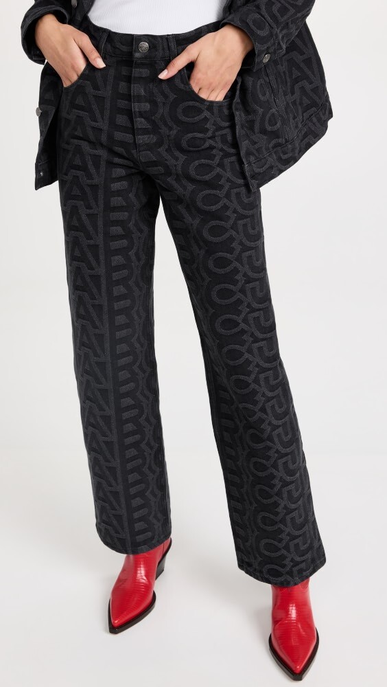 

Брюки Marc Jacobs The Monogram Denim, черный