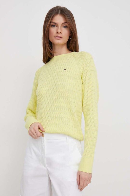 

Хлопковый свитер Tommy Hilfiger, желтый