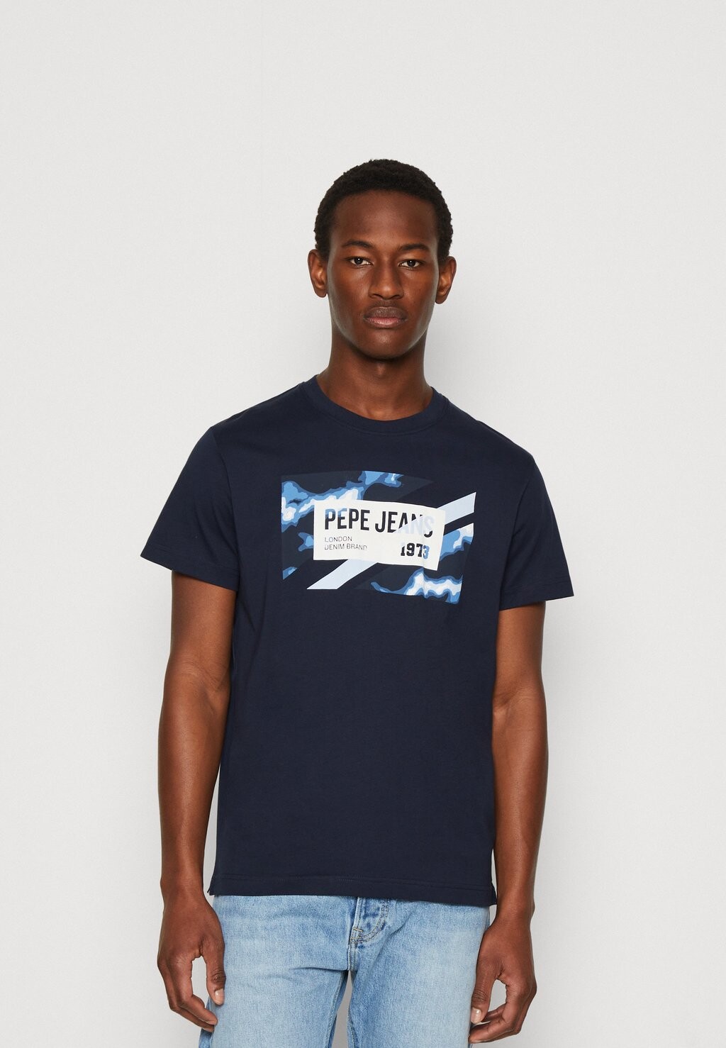 

Футболка с принтом Pepe Jeans, темно-синий