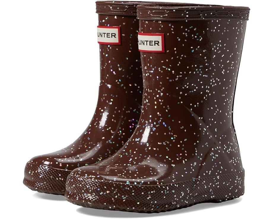 

Ботинки Hunter Original First Classic Giant Glitter Wellington Boots, цвет Brown Bolt