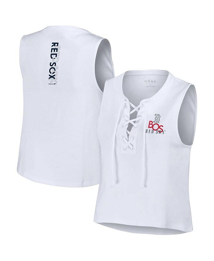 

Женская белая майка Boston Red Sox на шнуровке WEAR by Erin Andrews, белый