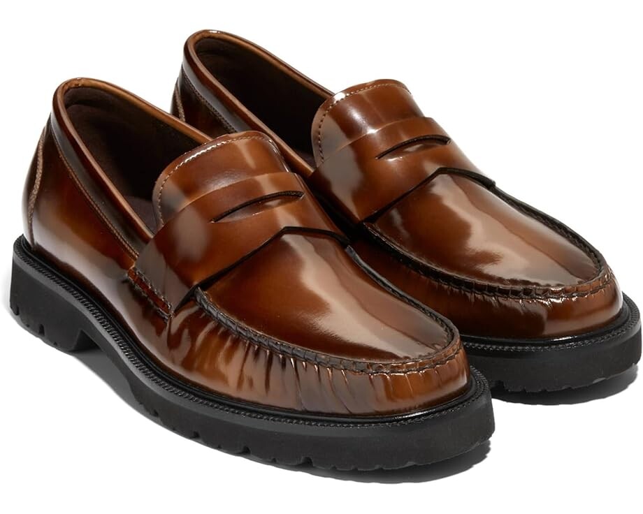 

Лоферы Cole Haan Nantucket Penny Textured, цвет Dark Chocolate/Light Amber Brush-Off/Black