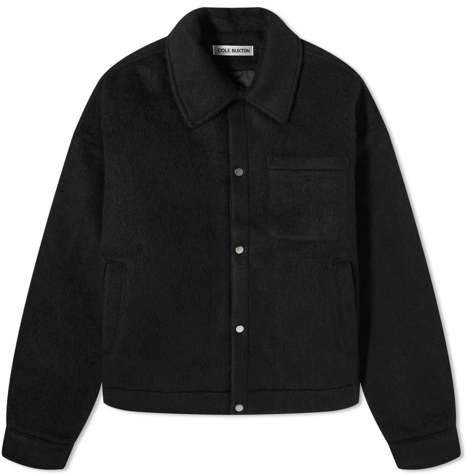 Рубашка Cole Buxton Wool Overshirt, черный цена и фото