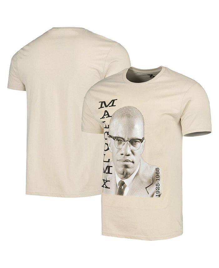 

Мужская и женская футболка Natural Malcolm X с рисунком Philcos, тан/бежевый