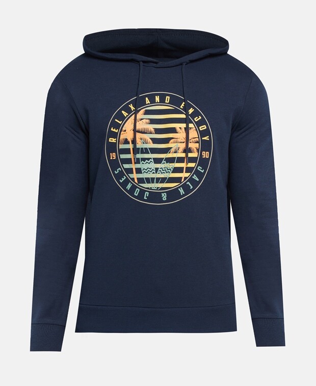 

Худи с капюшоном Jack & Jones, темно-синий