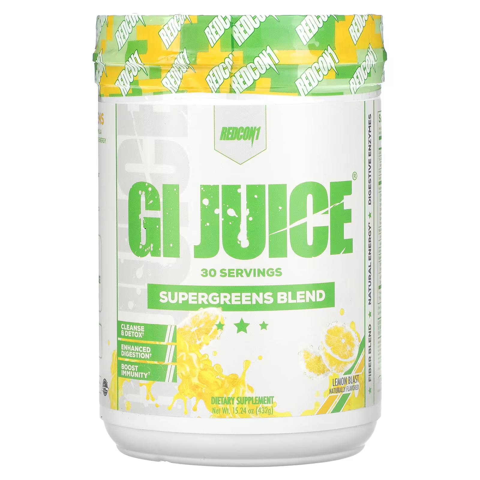 Смесь Redcon1 GI Juice Supergreens Lemon Blast