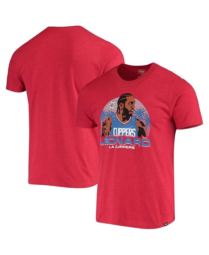 

Мужская красная футболка с рисунком игрока Kawhi Leonard LA Clippers '47 Brand, цвет Red