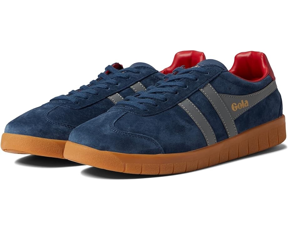 

Кроссовки Gola Hurricane Suede, цвет Navy/Ash/Deep Red/Gum