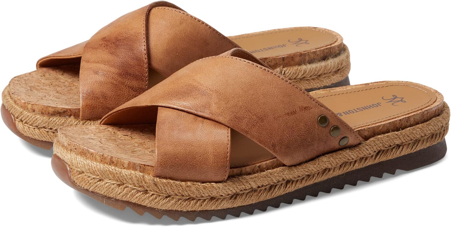 

Сандалии на плоской подошве Michelle Cross Strap Johnston & Murphy, цвет Tan