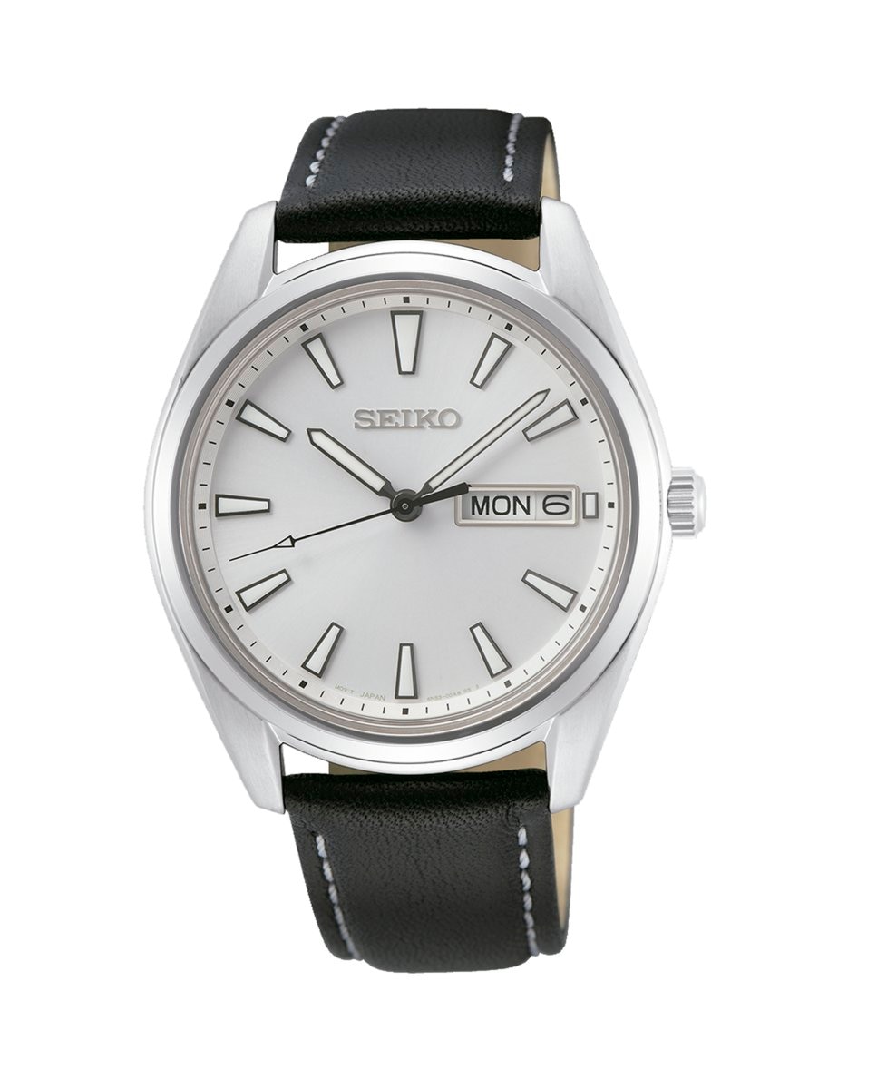 цена Neo classic SUR447P1 мужские часы из кожи и черного ремешка Seiko, черный