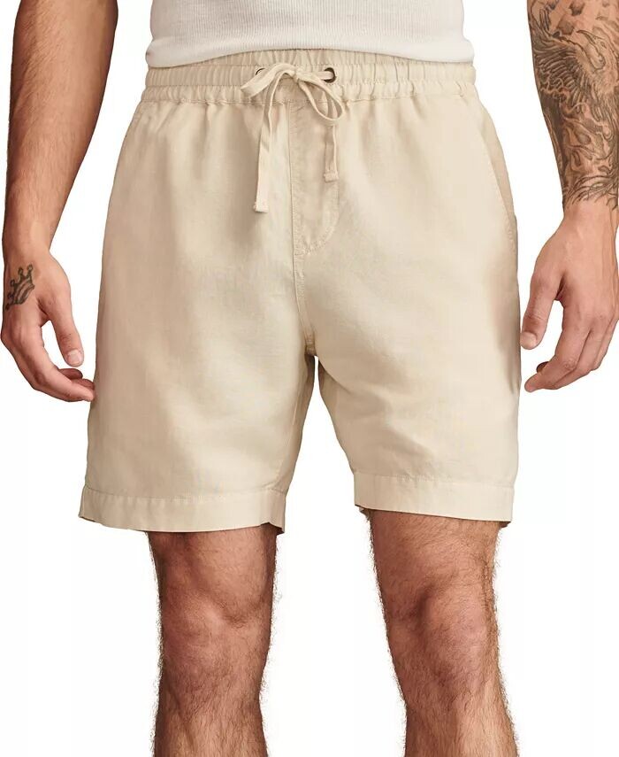 

Мужские льняные шорты без застежки шириной 7 дюймов Lucky Brand, белый