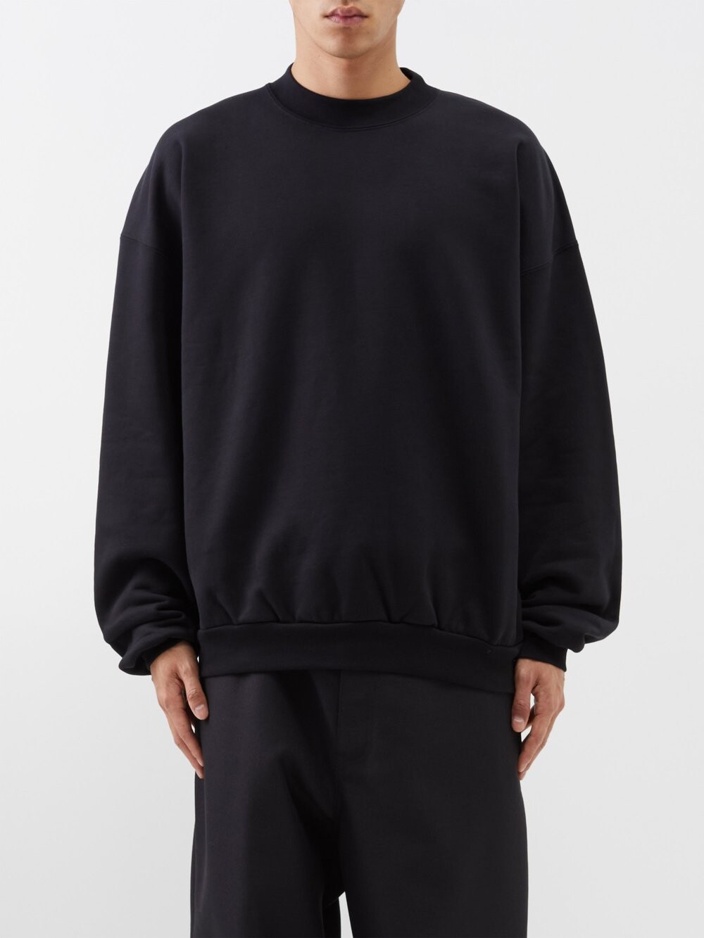 

Толстовка из органического хлопка с логотипом Balenciaga, черный