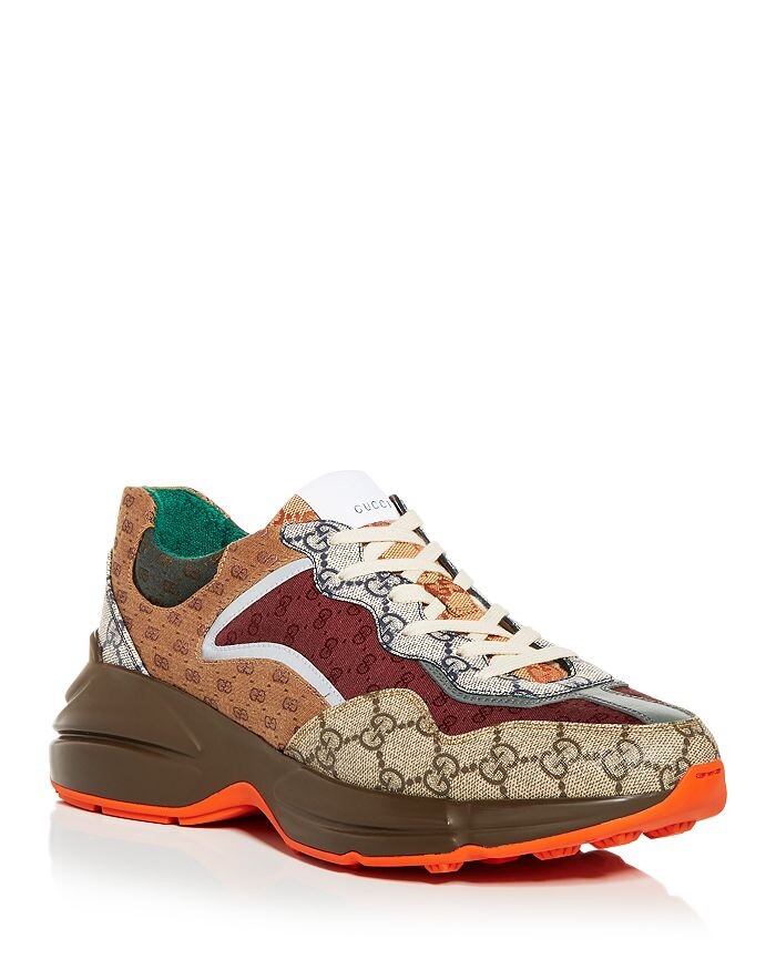 

Мужские низкие кроссовки GG Rhyton Gucci
