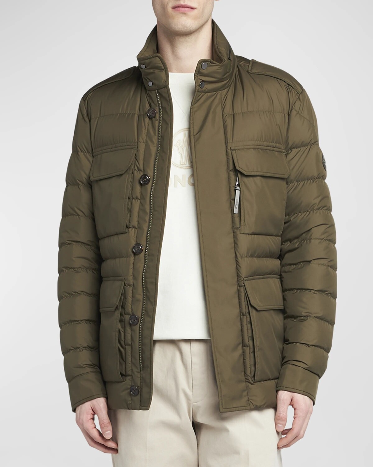 

Мужская нейлоновая полевая куртка на пуху Fuciade Moncler, цвет Olive