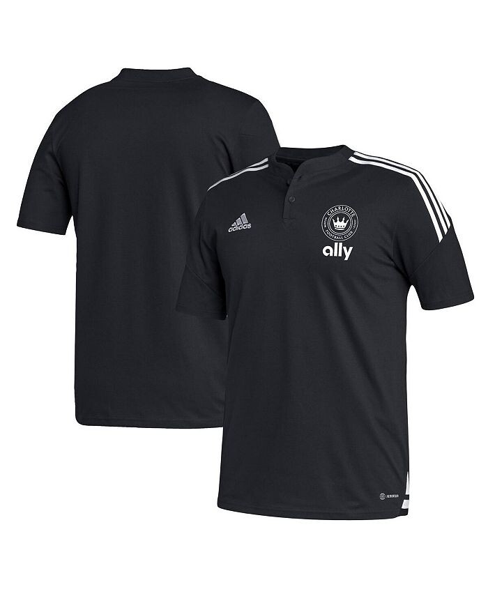

Мужская черная рубашка-поло Charlotte FC Henley AEROREADY adidas, черный