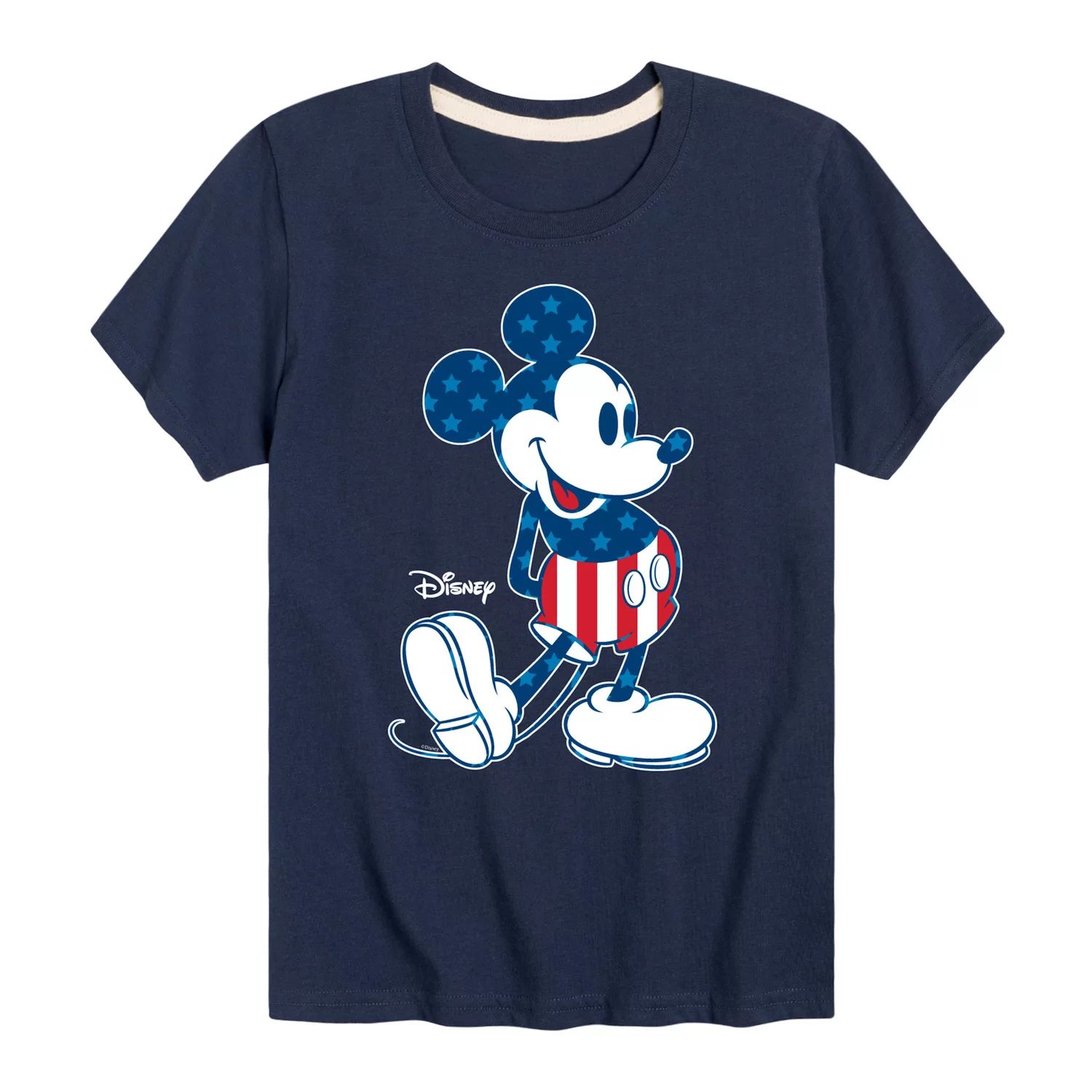 Футболка Disney с Микки Маусом для мальчиков 8–20 лет с рисунком флага и графическим рисунком Disney базовая футболка disney с логотипом disney для мальчиков 8–20 лет и графическим рисунком disney