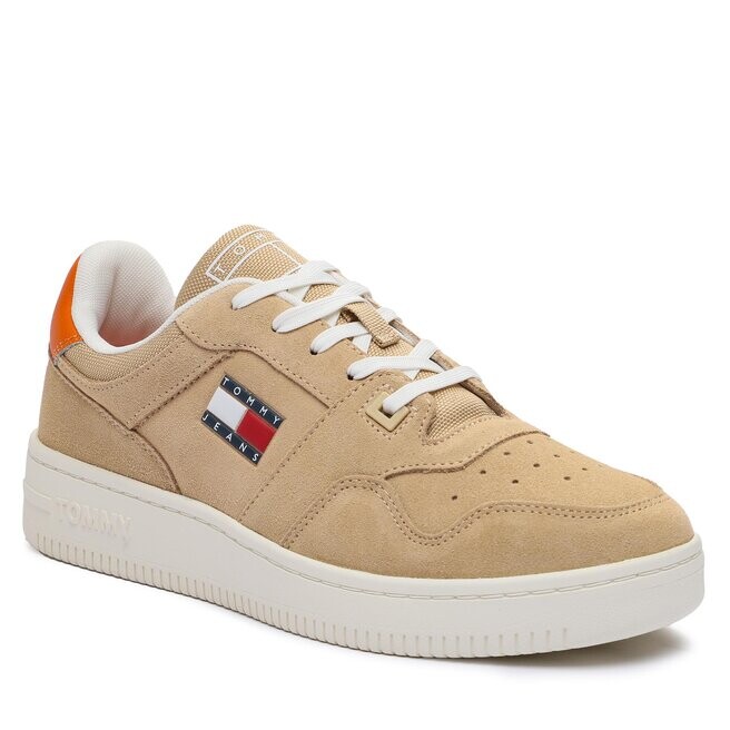 

Кроссовки Tommy Jeans TjmBasket Suede, бежевый