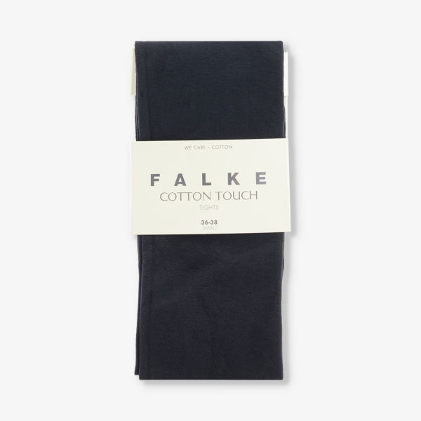 Колготки cotton touch из смесового органического хлопка Falke, черный фото
