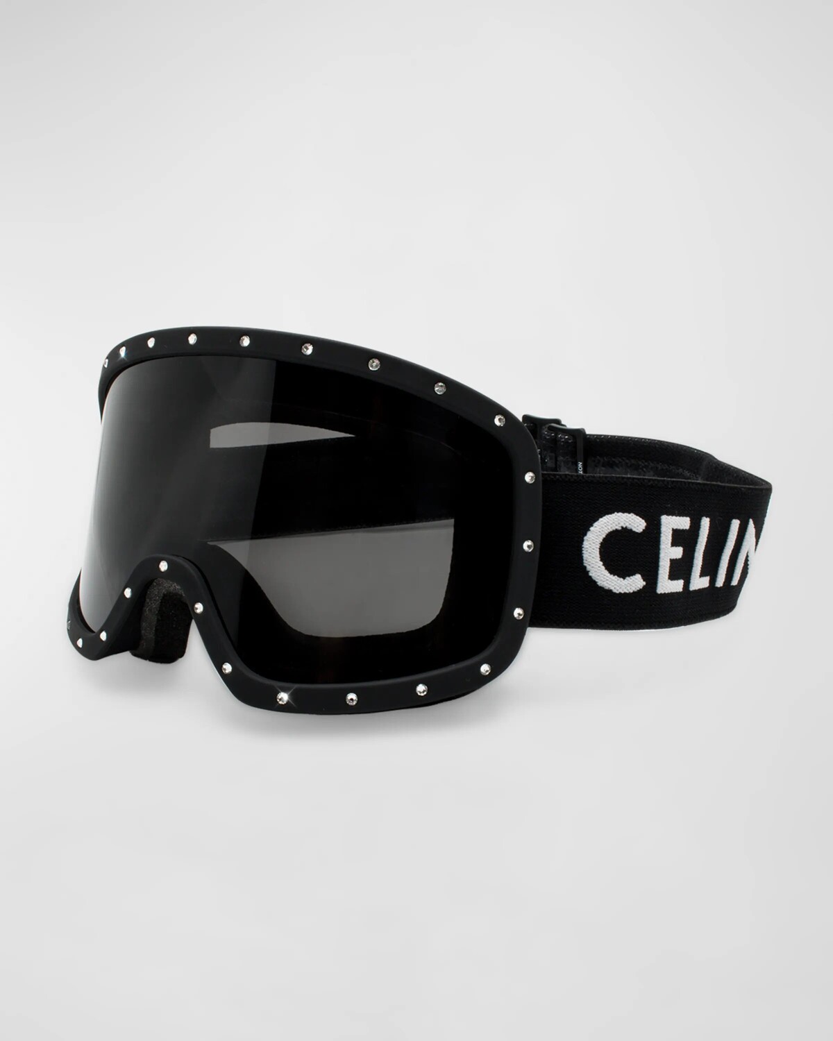

Мужские лыжные очки из ацетата со стразами Celine, цвет Matte Black Crystal