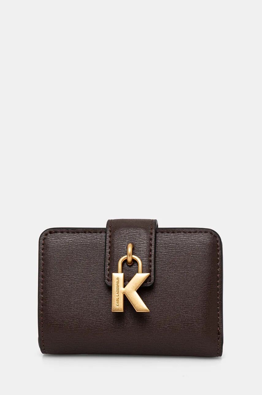 

Кожаный кошелек Карла Лагерфельда Karl Lagerfeld, коричневый