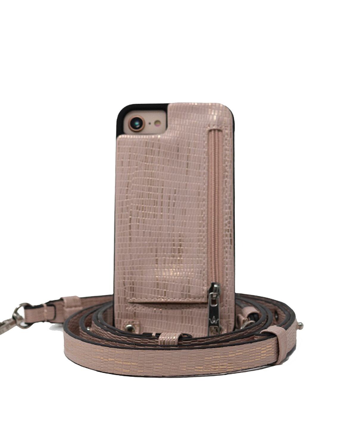 

Чехол для iPhone через плечо 6, 6S, 7, 8 или SE с бумажником на ремешке Hera Cases, розовый