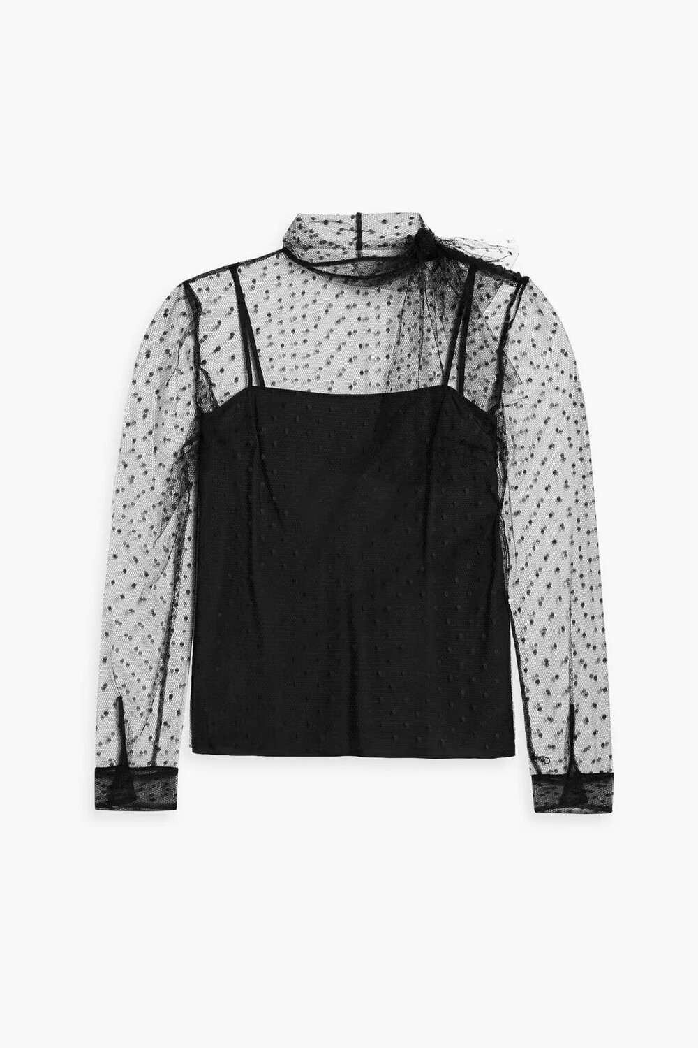 

Топ "пуэн-деспри" с бантиком Redvalentino, черный