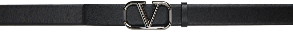 Черный ремень с логотипом Valentino Garavani