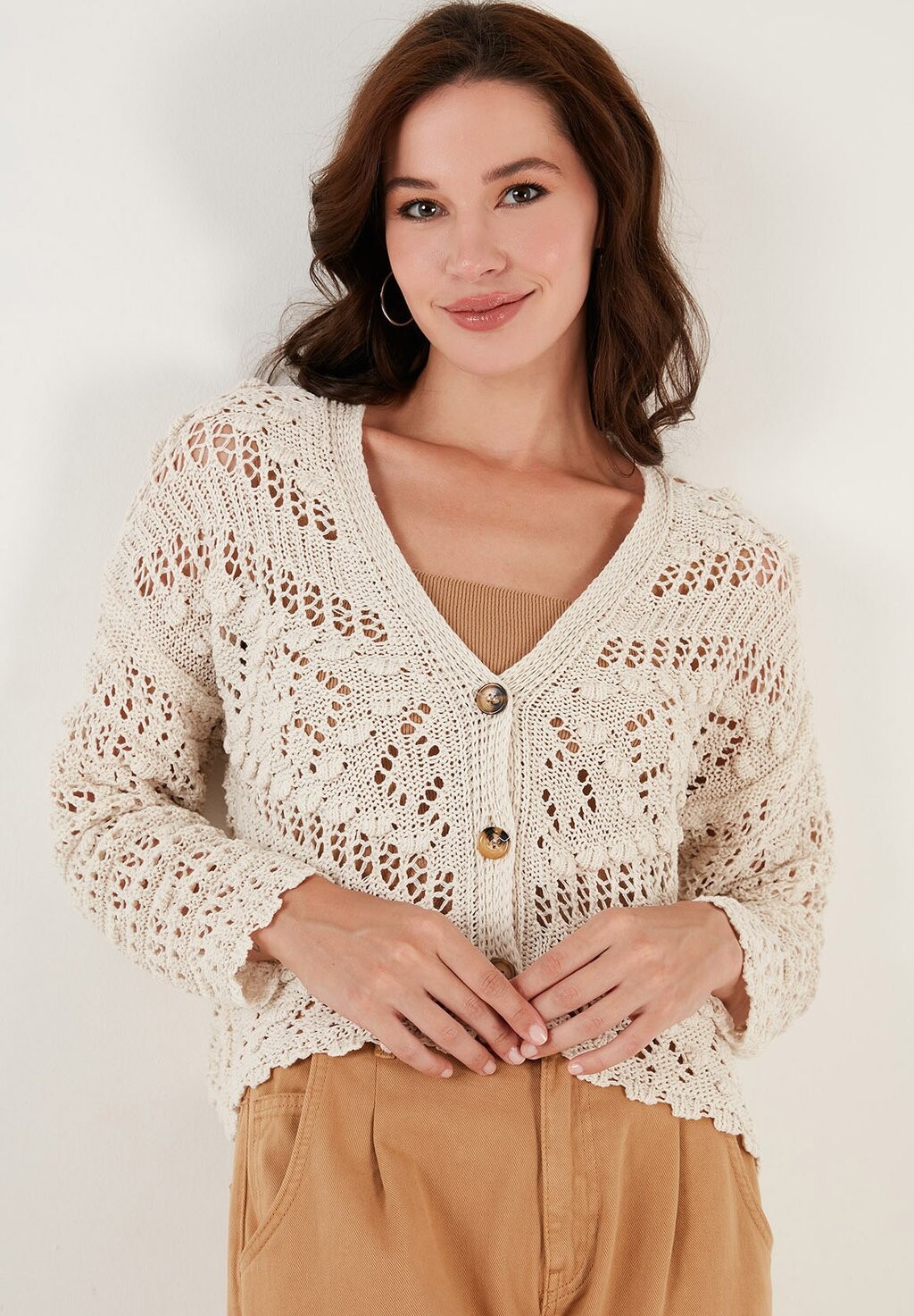 

Кардиган Regular Fit LELA, кремовый