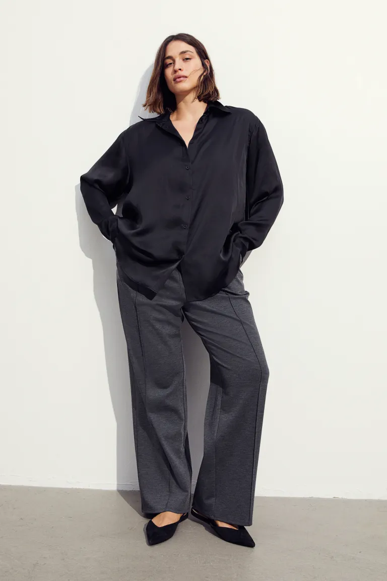 

Объемная блузка H&M, черный