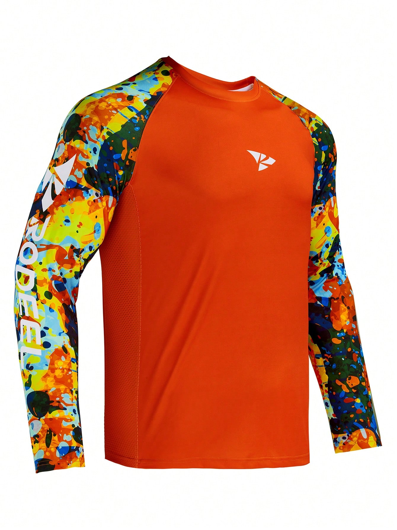 RODEEL Мужская рубашка с защитой от солнца, апельсин одежда daiwa футболка для рыбалки мужская дышащая быстросохнущая одежда для рыбалки daiwa летняя спортивная рубашка с коротким рукавом футбо