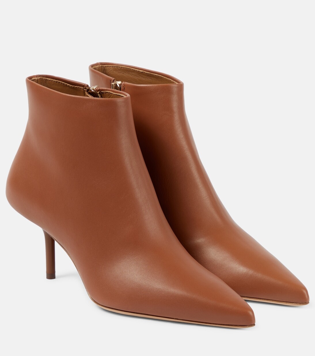 

Кожаные ботильоны Max Mara, коричневый