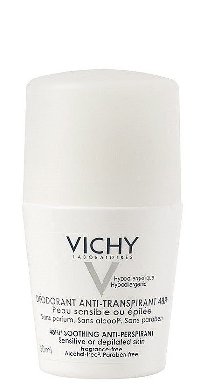 Vichy Deo Anti-Transpirant 48H Sensitive антиперспирант, 50 ml набор дезодорантов vichy deo 2 шт
