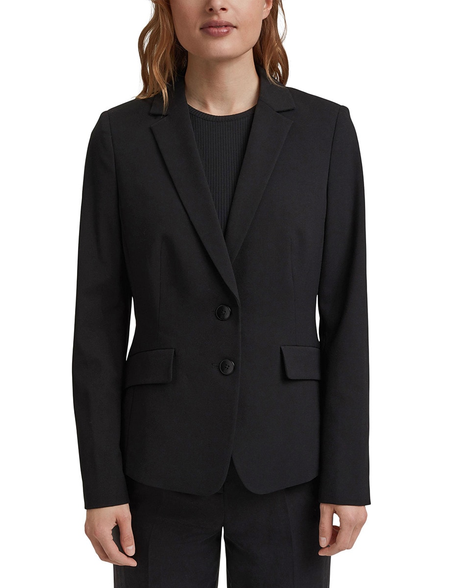 Базовый женский пиджак из вискозы Esprit, черный