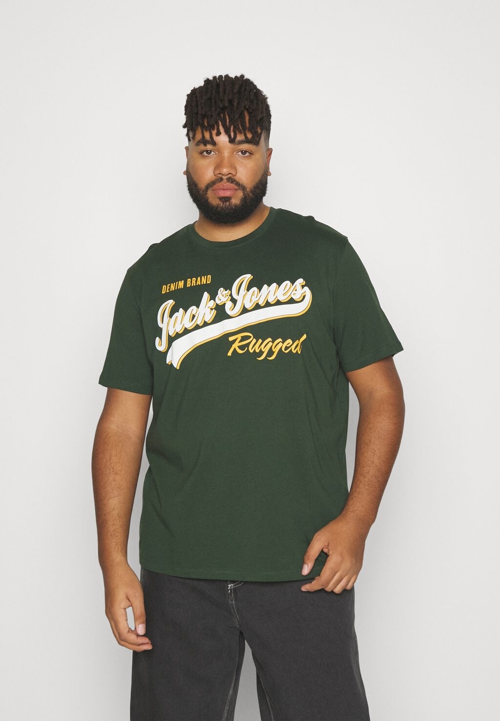 

Футболка с принтом Jack & Jones, темно-зеленый