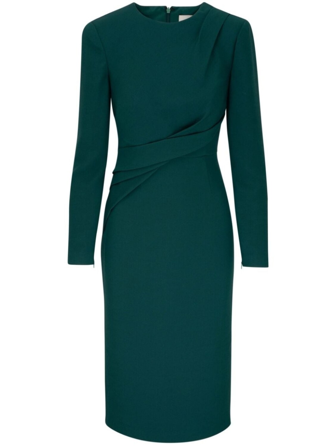 

Roland Mouret платье миди из смеси шерсти и шелка со сборками, зеленый