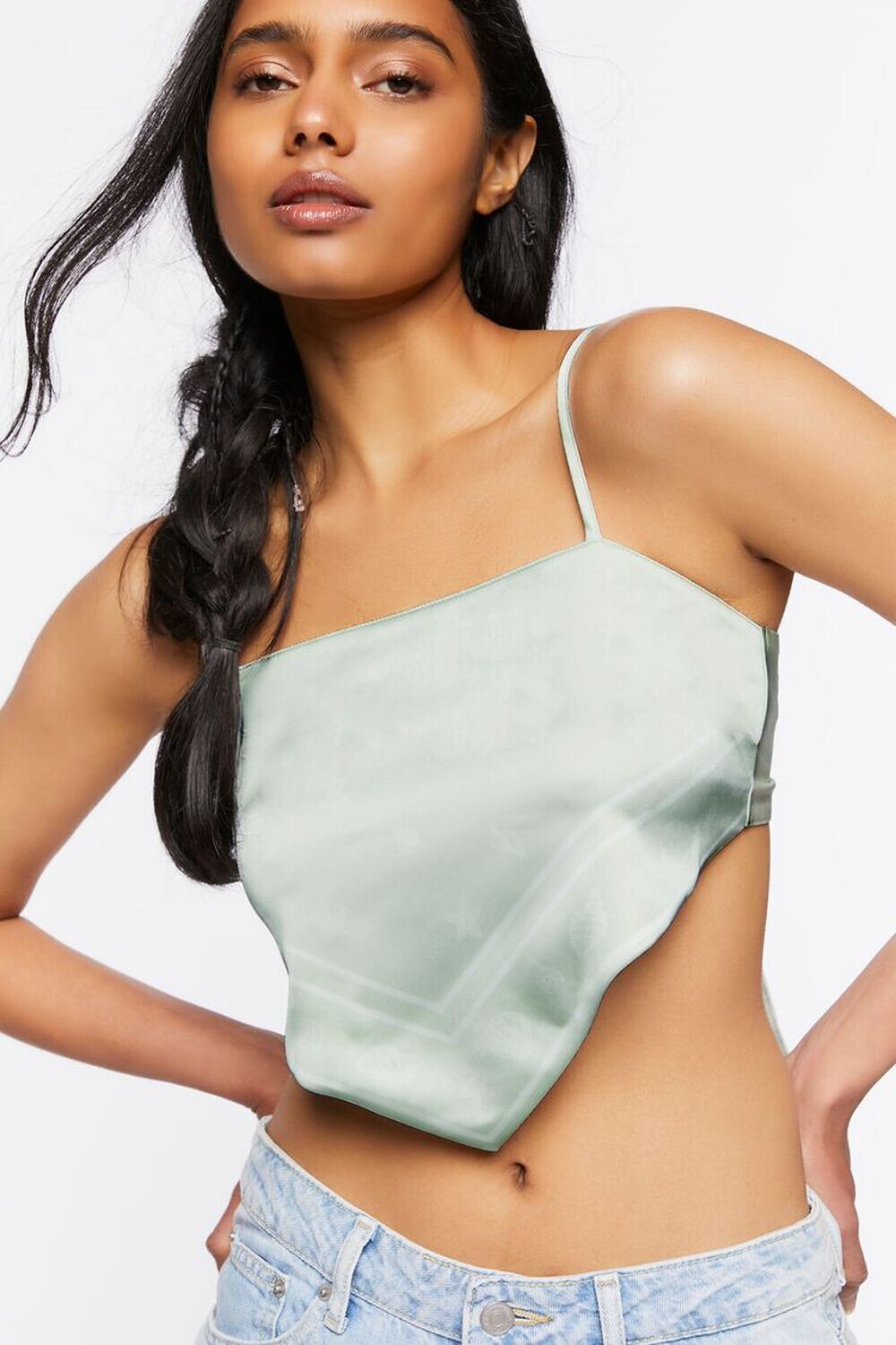 

Топ носового платка с принтом ракушки Forever 21
