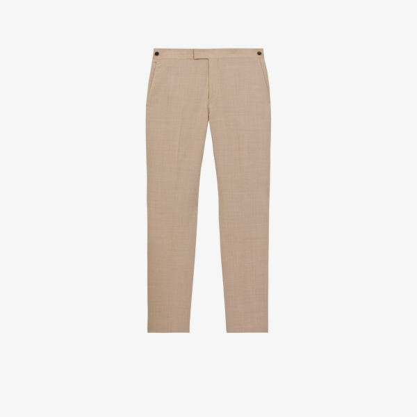 

Wish брюки узкого кроя из эластичной шерсти Reiss, цвет oatmeal