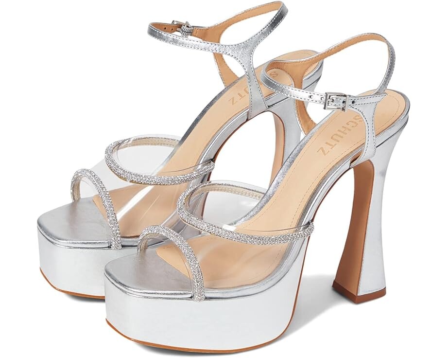 

Туфли Schutz Aileen Platform, цвет Transparente/Cristal/Prata