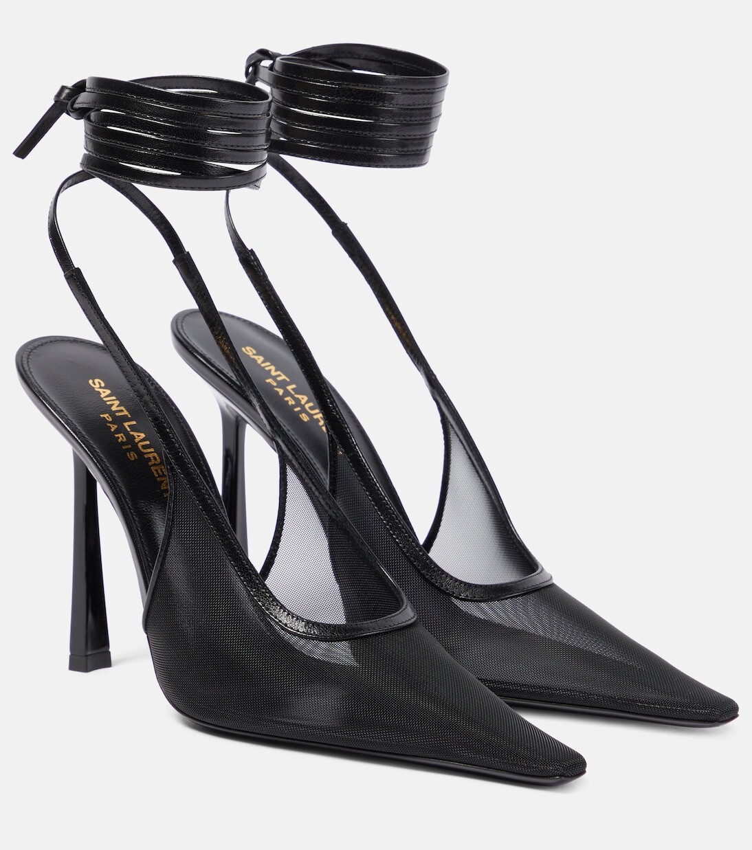 

Туфли-лодочки oxalis с пяткой на пятке Saint Laurent, черный