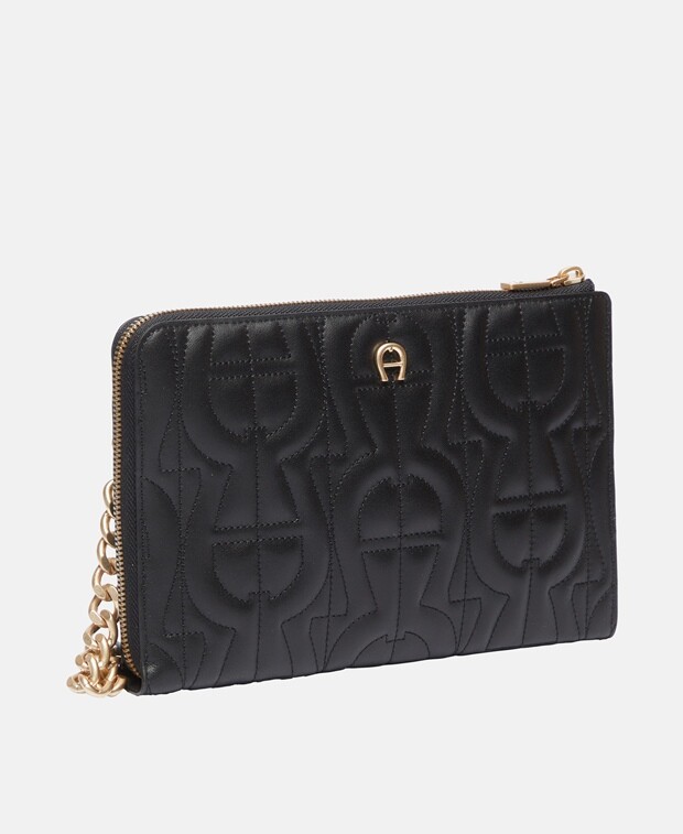 

Кожаный клатч Aigner, черный