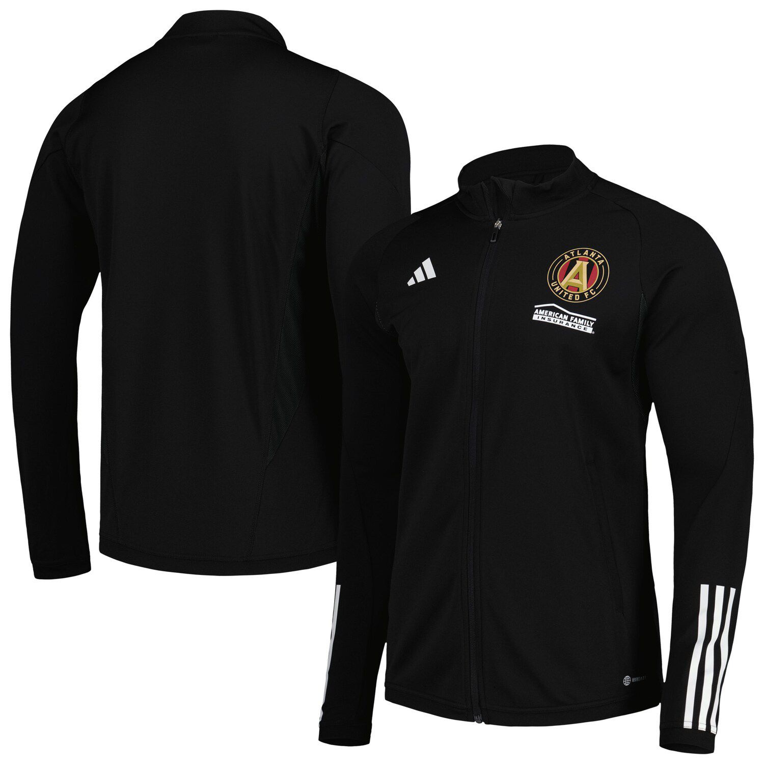 

Мужская черная тренировочная футболка с молнией во всю длину Atlanta United FC 2023 AEROREADY adidas, Черный, Мужская черная тренировочная футболка с молнией во всю длину Atlanta United FC 2023 AEROREADY adidas