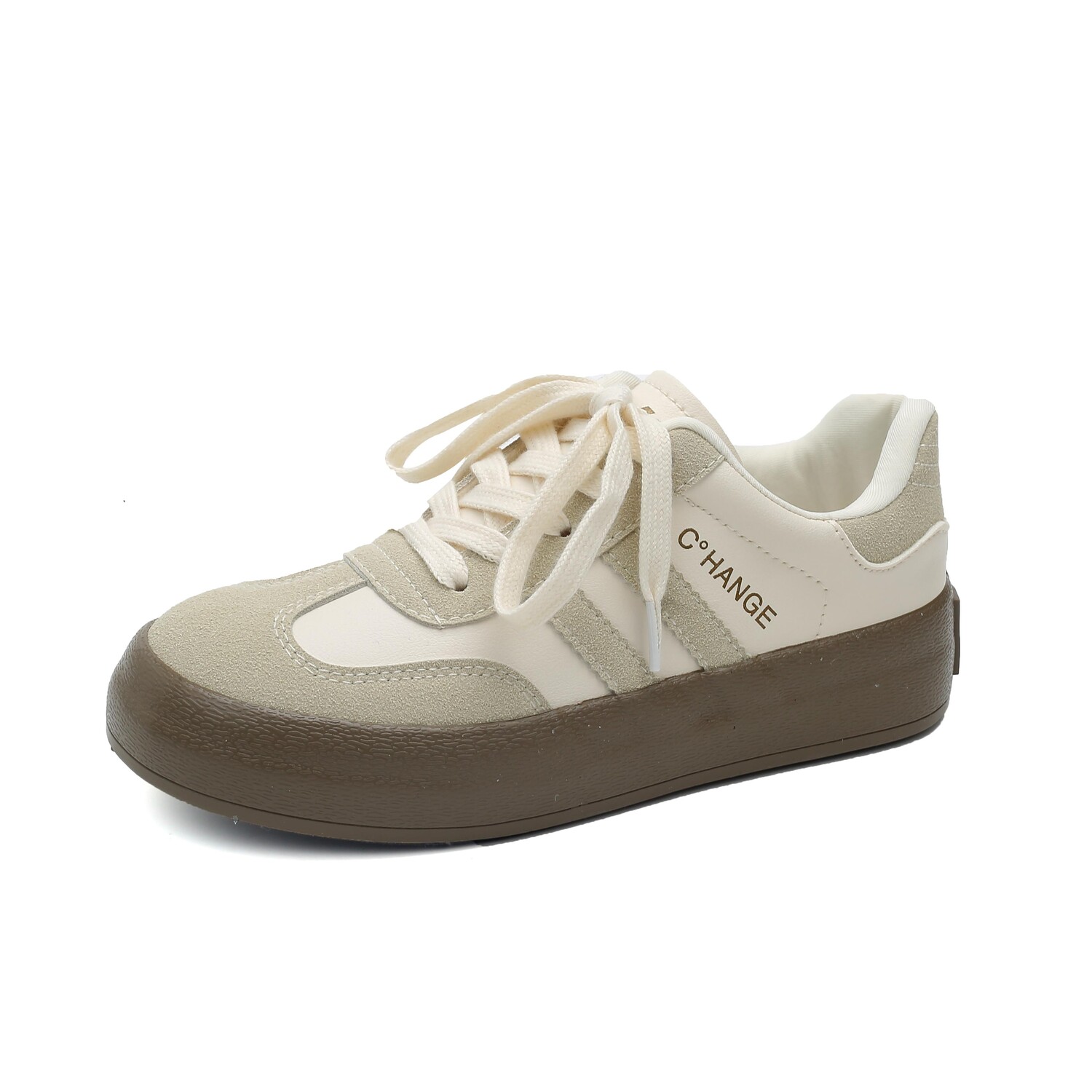 

Кроссовки YOBN SMILE Skateboarding Shoes Women's Low-top, бежевый/черный