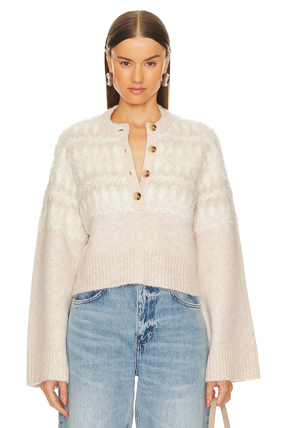 

Свитер L'Academie Zabel Fairisle, цвет Cream & Beige Mutli