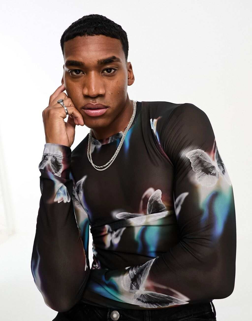 

Футболка с длинными рукавами и принтом ASOS DESIGN